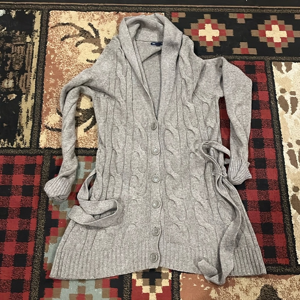 Womens Gap cable knit cotton cardigan